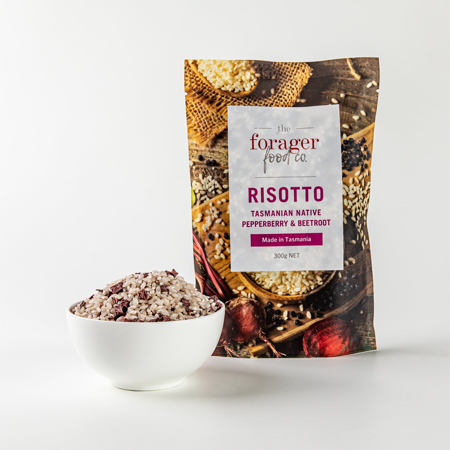 Risotto Rice with Tasmanian Native Pepperberry & Beetroot