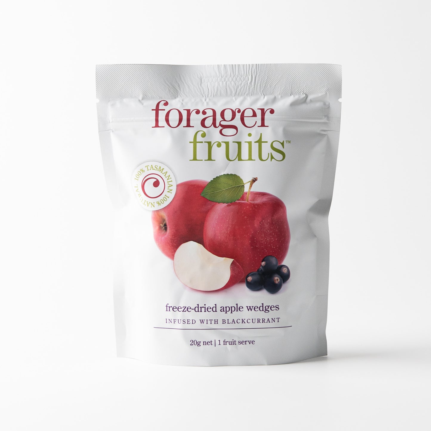 Freeze Dried Apple Wedges infused with Blackcurrant | 100% Tasmanian