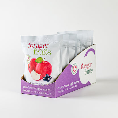 Freeze Dried Apple Wedges infused with Blackcurrant | 100% Tasmanian