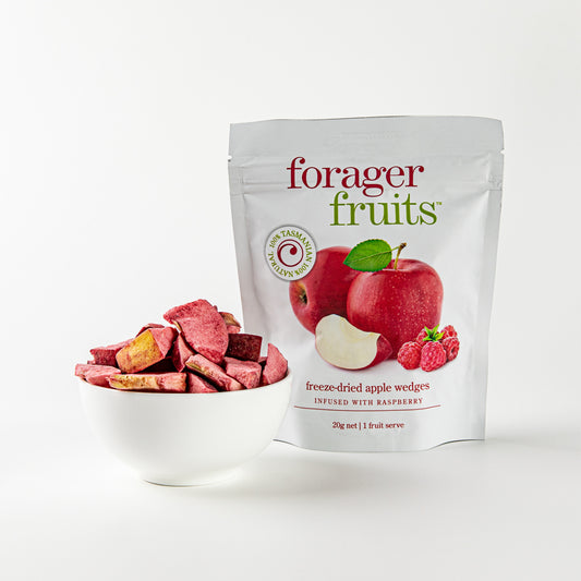 Freeze Dried Raspberry infused Apple Wedges | 100% Tasmanian