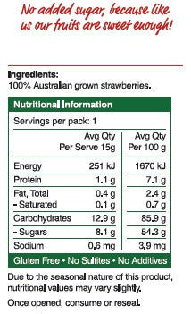 Freeze Dried Strawberries Sliced 100g